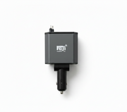 4-in-1 Fast Car Charger Built-in Lightning & USB-C Cables + Dual Ports