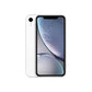 White Apple iPhone XR featuring Liquid Retina display and single rear camera – front and back view

